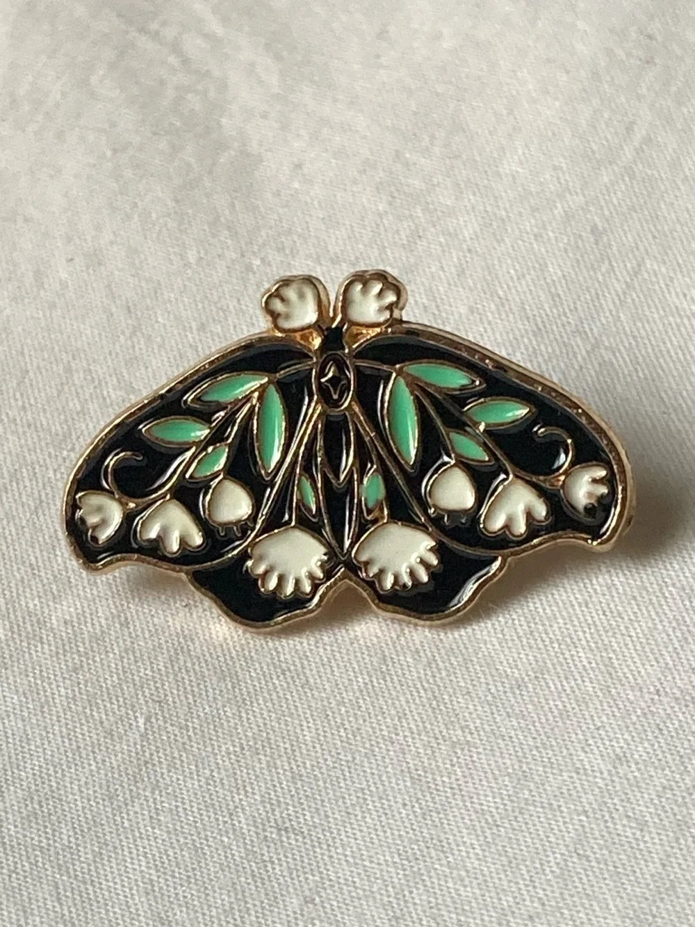 Enamel Moth Brooch